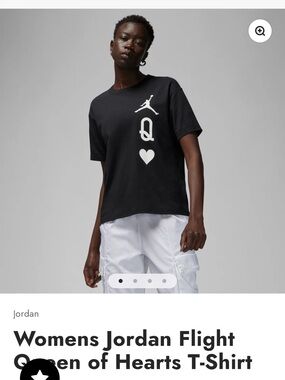 Jordan brand “oversized” Black Crop Top with White Accents.